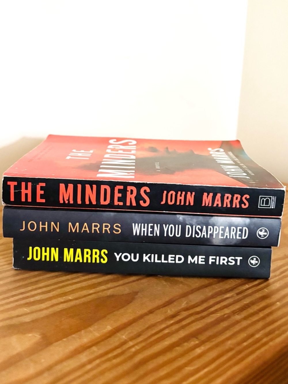 John Marrs Paperback Set - Red, Black and Yellow Accents